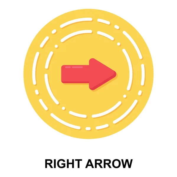 Flecha Derecha Flecha Salida Estilo Plano Editable Flecha Direccional — Archivo Imágenes Vectoriales
