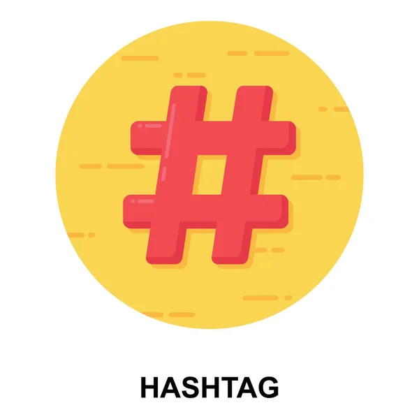 Hashtag Icono Del Círculo Aislado Símbolo Medios Sociales Concepto Signo — Archivo Imágenes Vectoriales