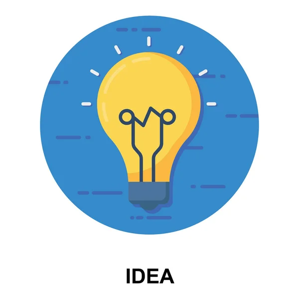 Light Bulb Concept Idea Icon Flat Design — Stock Vector