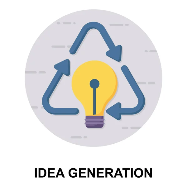 Icona Della Generazione Idee Ingranaggio All Interno Del Vettore Lampadina — Vettoriale Stock