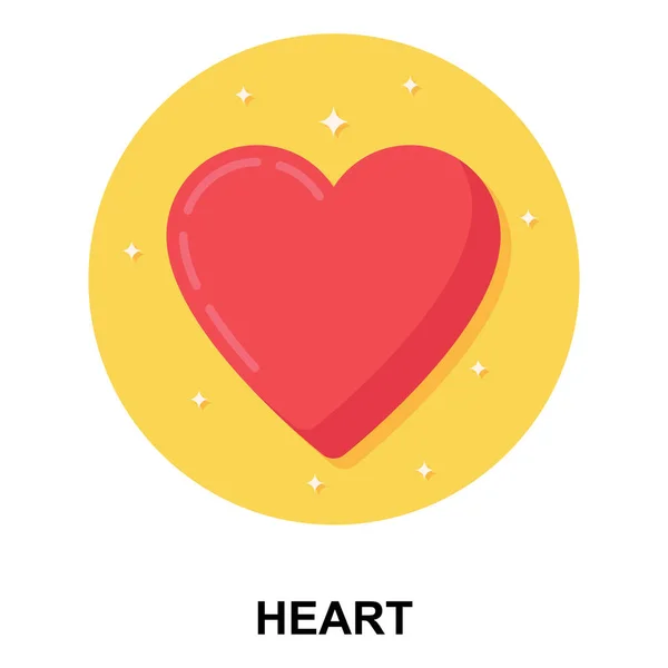 Flat Vector Design Heart Love Symbol — ストックベクタ