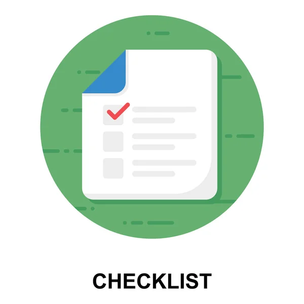 Checklist Product List Icon Flat Style — Stock Vector