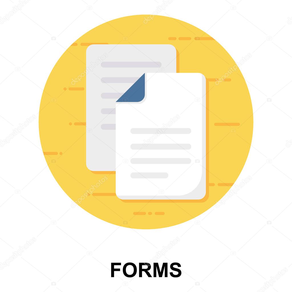 Folder paper concept of farms icon flat vector.