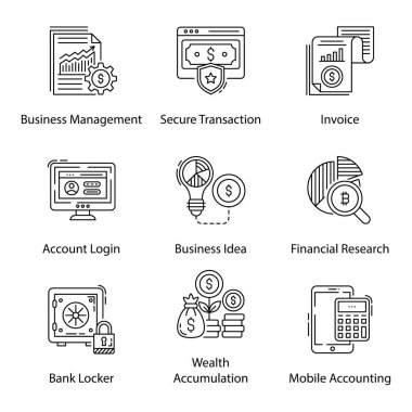 Business Technology Line Simgeleri Paketi 