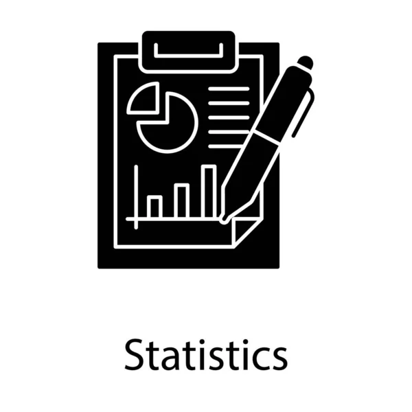 Online Business Statistics Report Icon Vector — ストックベクタ