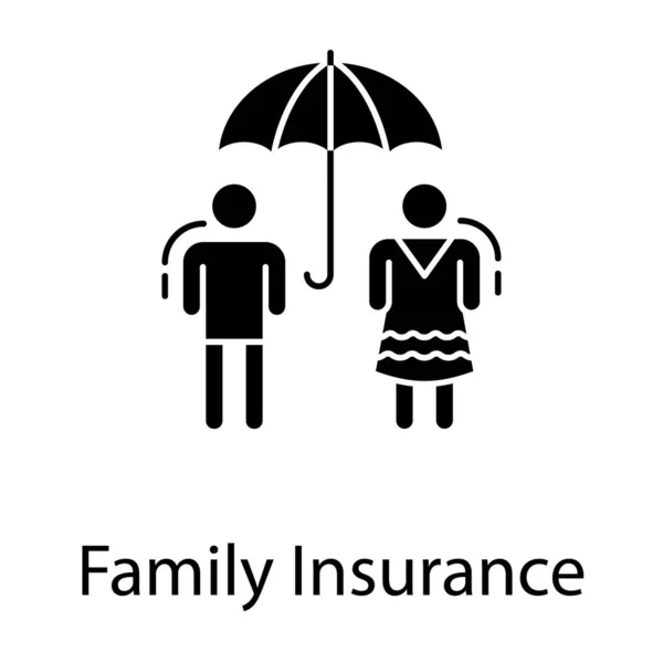 Design Vettoriale Assicurazione Vita Famiglie — Vettoriale Stock