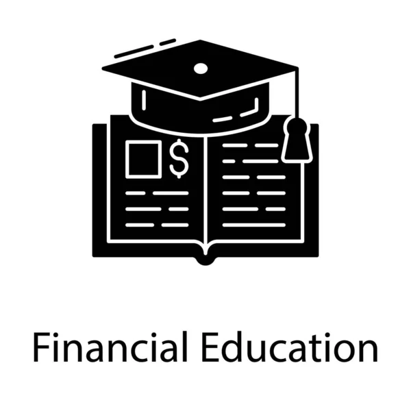 Vecteur Éducation Financière Conception Solide — Image vectorielle