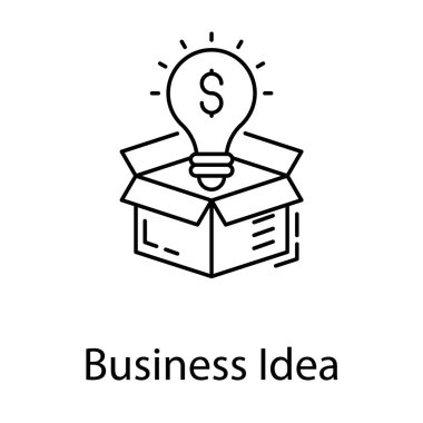 İş fikri vektör çizgisi tasarımı 