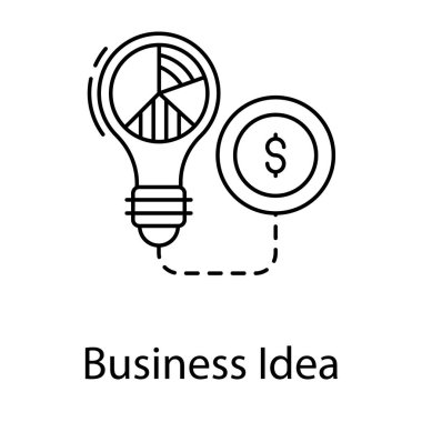 İş fikri vektör çizgisi tasarımı 
