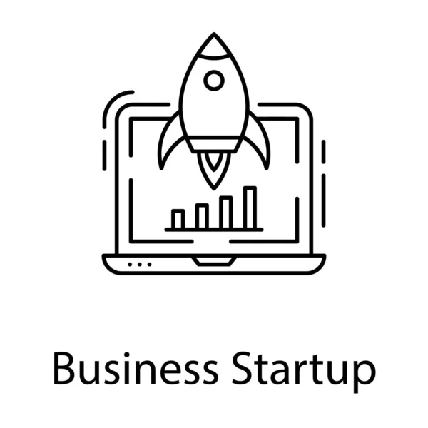 Business Startup Lijn Pictogram Ontwerp — Stockvector