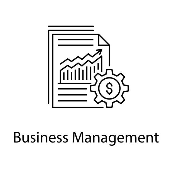 Finanzmanagement Ikone Liniendesign — Stockvektor