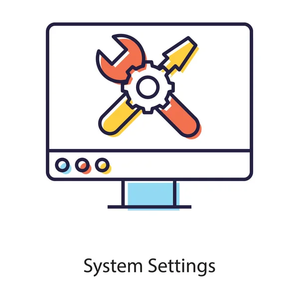 Reparación Icono Configuración Del Sistema Diseño Plano — Archivo Imágenes Vectoriales