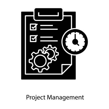 Zaman ayarlama görev listesi, proje yönetiminin sağlam simgesi 