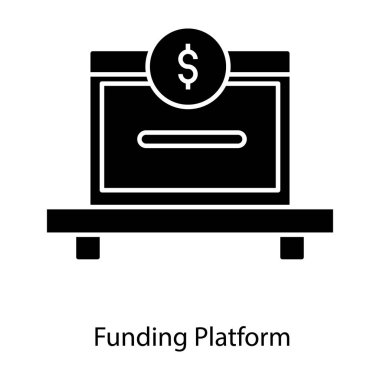 Finansal yardım servisi, finansman platformu simgesi 