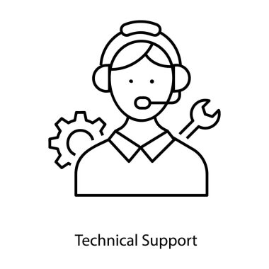 Müşteri hizmetleri konsepti satır biçimi olarak teknik destek servis avatarıdır 