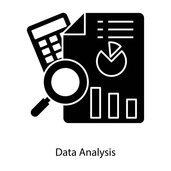 Laporan Audit Data Bisnis Ikon Analisis Data Dalam Gaya Desain - Stok Vektor