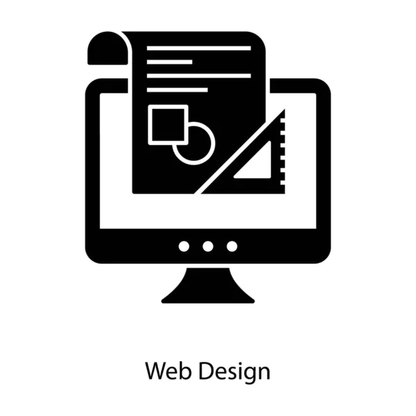 Grafikwerkzeuge Mit Geometrischen Winkeln Web Design Ikone Soliden Stil — Stockvektor