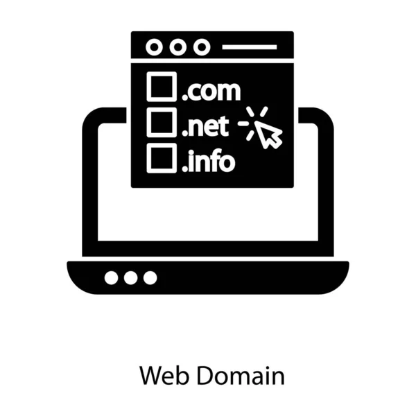Web Adresse Url Web Domain Vektor Solidem Icon Design — Stockvektor