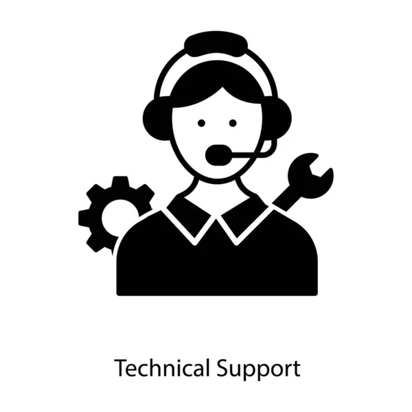 Concept Service Clientèle Tant Avatar Service Support Technique Dans Style — Image vectorielle