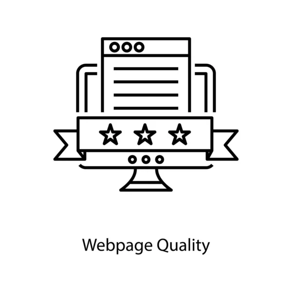 Popular Web Concept Webpage Quality Line Design — Stock Vector