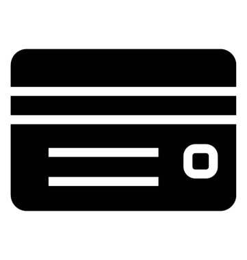 Glif tasarım kredi kartı simgesinin