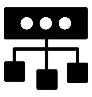 Hiyerarşi simge vektör katı tasarım 