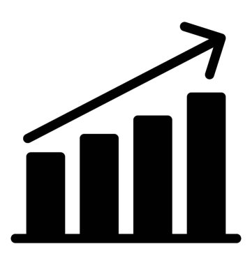 Çubuk grafik simge, simge vektör tasarımı.