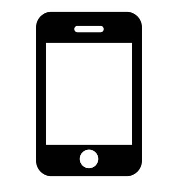 Mobil Icon, glif vektör tasarımı.