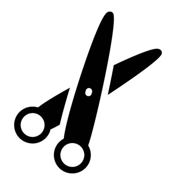 makas simge, glif tasarım kesme aracı.