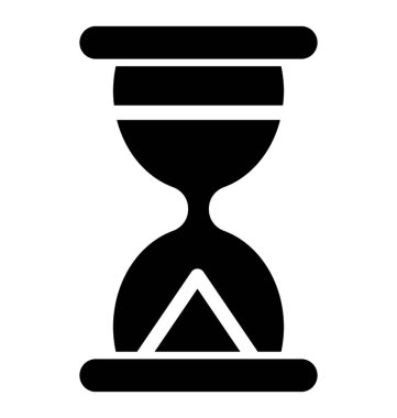 Kum saati simgesi, katı tasarım olarak adlandırılan antik zamanlayıcı.