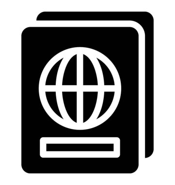 Atlas kitap simgesini, glif tasarım.