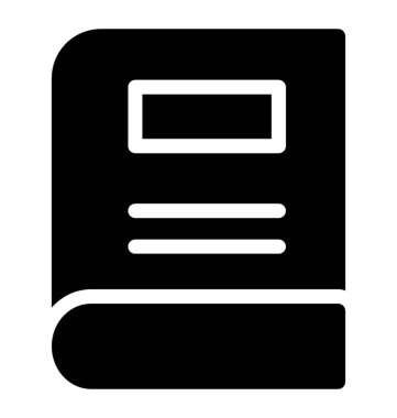 Glif tasarım kitap simgesi.