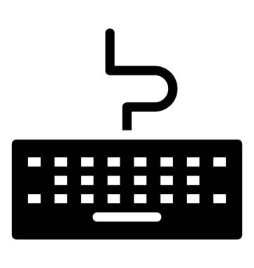 Klavye simgesini, glif tasarım.