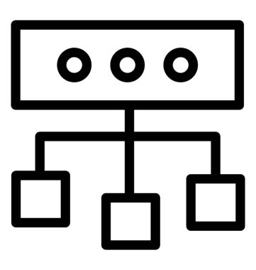 Hiyerarşi simge vektör içinde içini kaplamak çizmek 