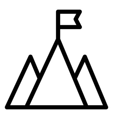 Görev simgesi, çizgi vektör tasarımı tamamlandı.