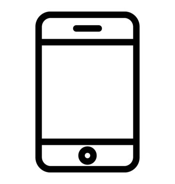 Mobil Icon, çizgi vektör tasarımı.