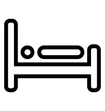 Uyku simgesi, çizgi vektör tasarımı.