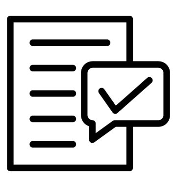 Denetim listesi simgesini, çizgi vektör tasarımı.