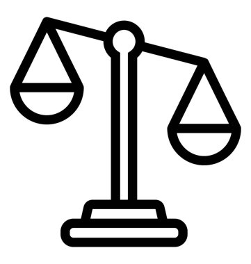 Adaletsizlik kavramı, ağırlık ölçek simgesi.