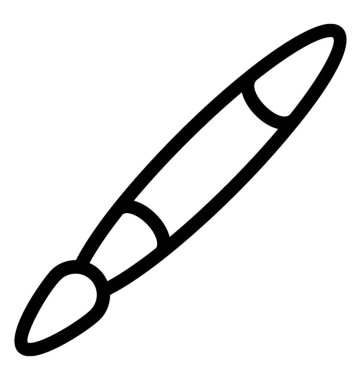 Kalem simgesi, çizgi vektör tasarımı.