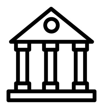 Banka simgesi çizgili Tema. 