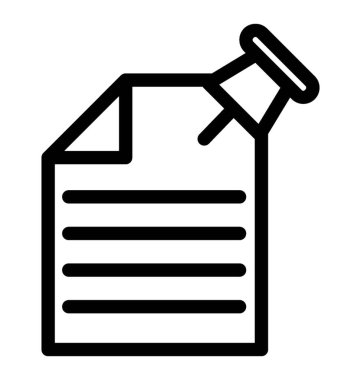 PIN simgesi, çizgili tema ile bir kağıt