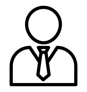  İşadamı simgesi, çizgili Tema