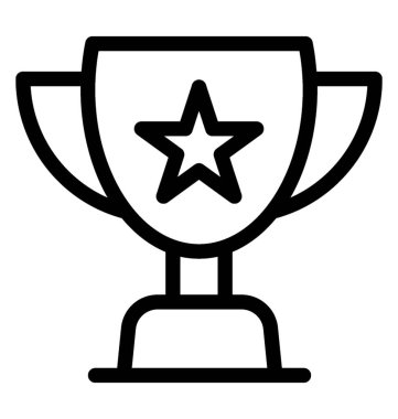 Kazanan kupanın düz simge tasarımı