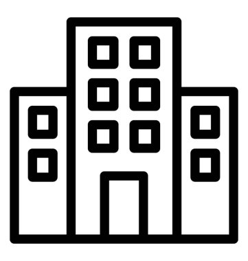 Çizgili tema gökdelen simgesinin.