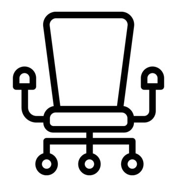 Ofis sandalye simge, onay kavramı.