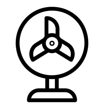 Fan simge, çizgili Tema.