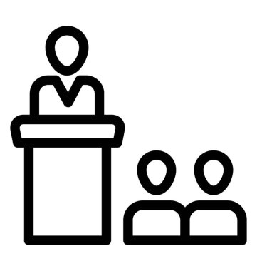 çizgi vektör tasarımı Kongre simgesinin.