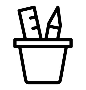 Sabit tutucu simge, çizgi vektör tasarımı.