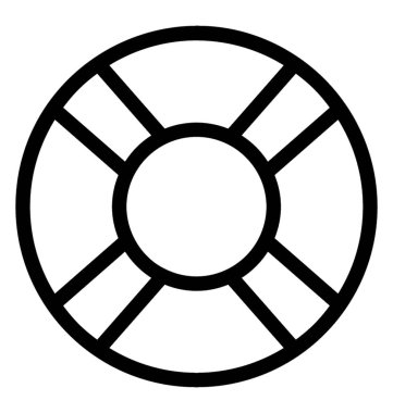 Mercek simgesi, çizgi vektör tasarımı.